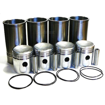 Aftermarket 70207435 New Set of 4 Piston & Liner Fits Allis Chalmers Tractor 170 D17 WD45 ENO20-0036